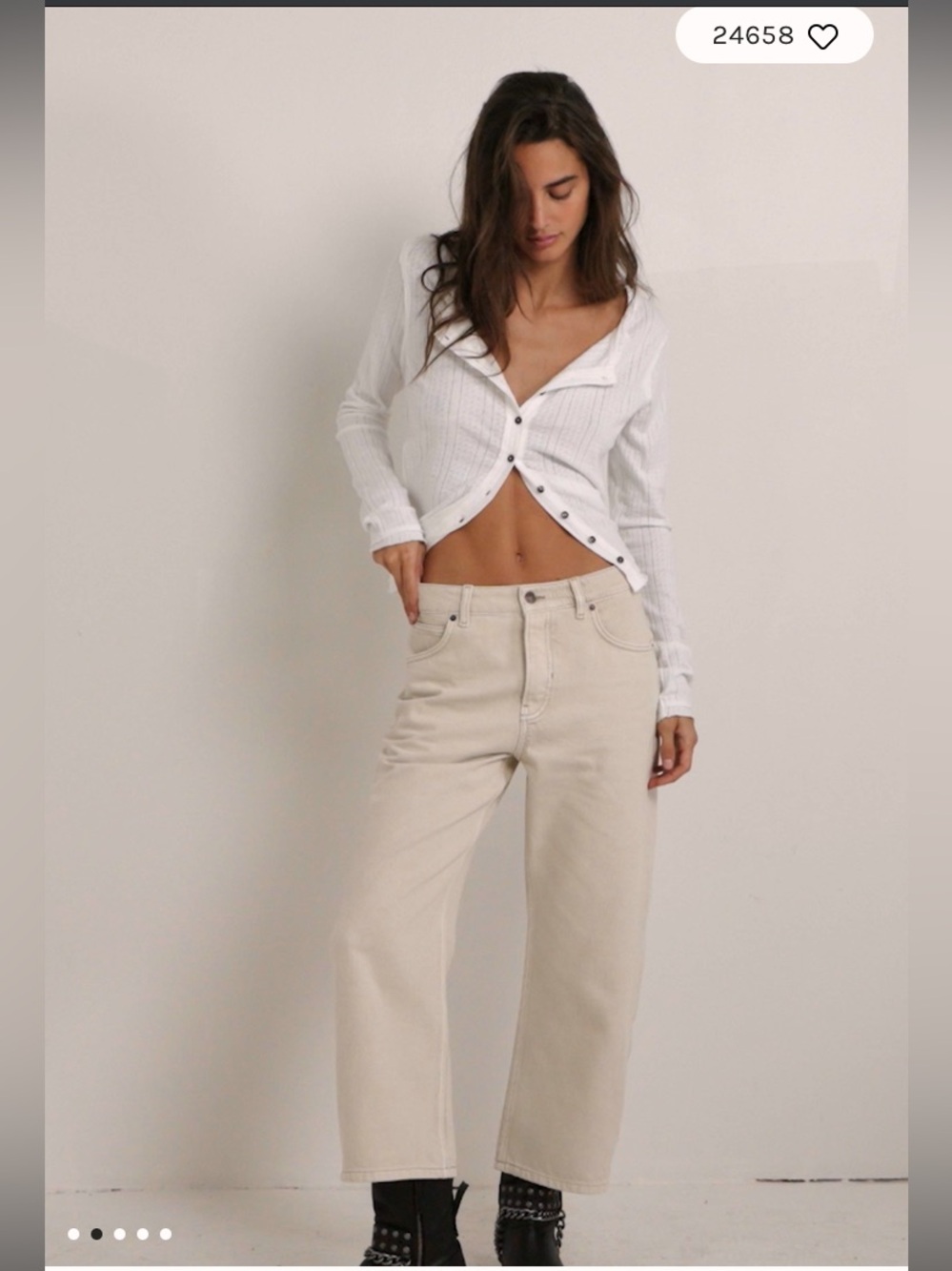 Free People Deep Trance Jeans in Cream